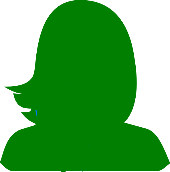 Woman Silhouette - Green Silhouette (594x600), Png Download
