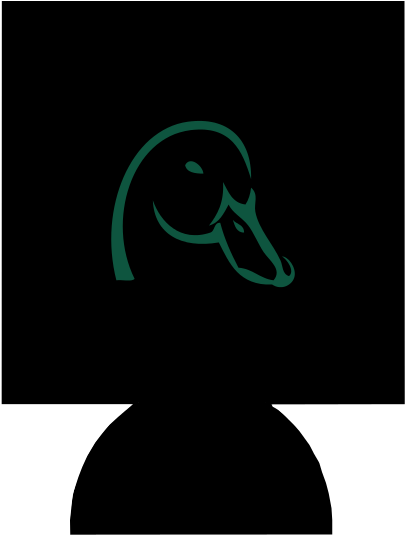 Bedo Duck Koozie Bedo - Silhouette Koozie (409x541), Png Download