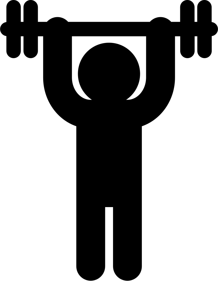 Man Weightlifter Carrying Dumbbell Comments - Halter Icon (762x981), Png Download
