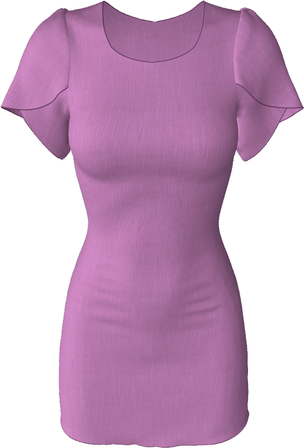 Womens' Raglan Shirt Marvelous Designer Petal Sleeve - Cocktail Dress (1014x1199), Png Download