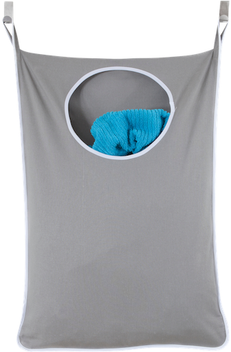 Laundry Nook, Door-hanging Laundry Hamper With Stainless (350x513), Png Download
