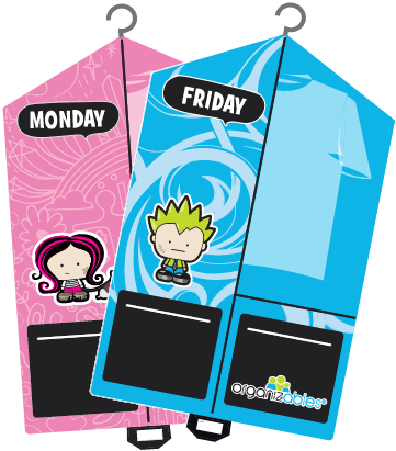 Weekday Clothes - Kids Clothing Organizer (360x420), Png Download