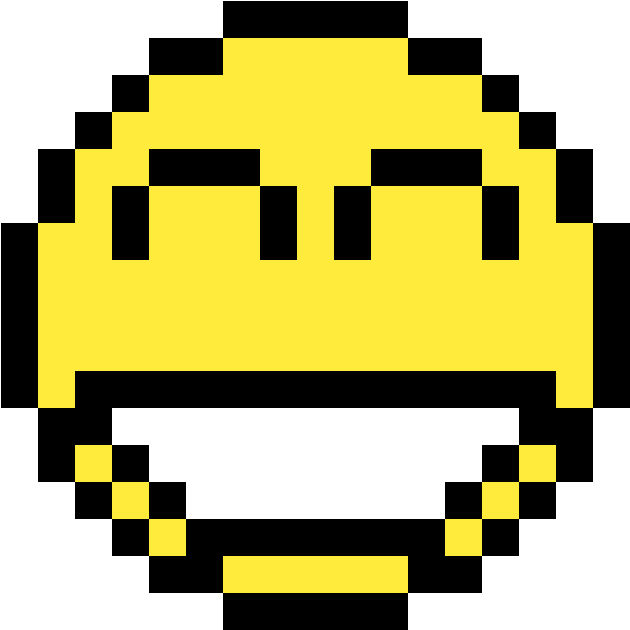 Super Happy Face - Minecraft Pixel Art Light (1184x1184), Png Download