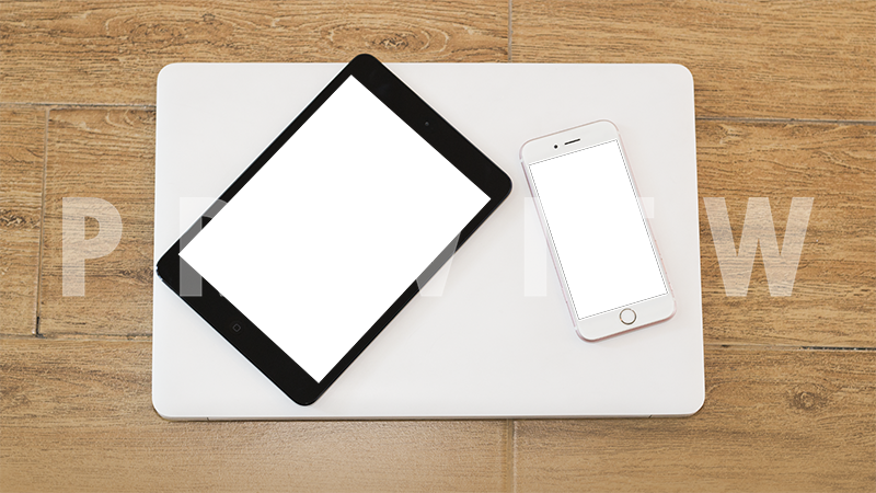Mockup Of A Black Ipad And A White Iphone Resting On - Vonino Xavy L8 Touch (800x450), Png Download