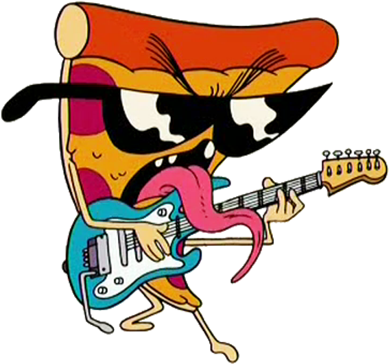 Pizza Steve Holding Guitar - Pizza Steve And His Guitar (600x602), Png Download