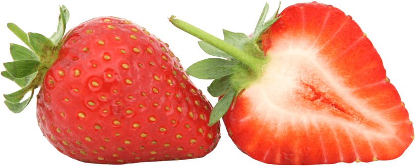 Free Png Strawberry Slice Png Images Transparent - Strawberry Png (850x356), Png Download
