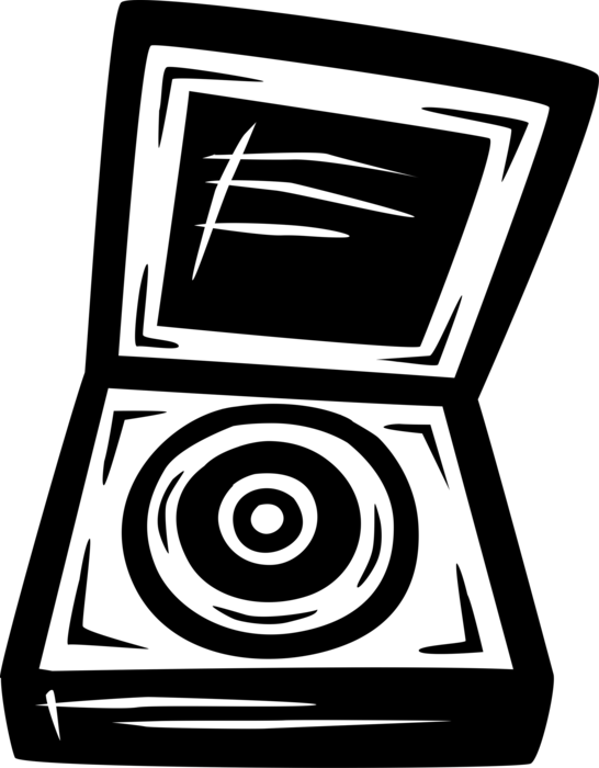 Vector Illustration Of Phonograph Record Player Turntable (546x700), Png Download