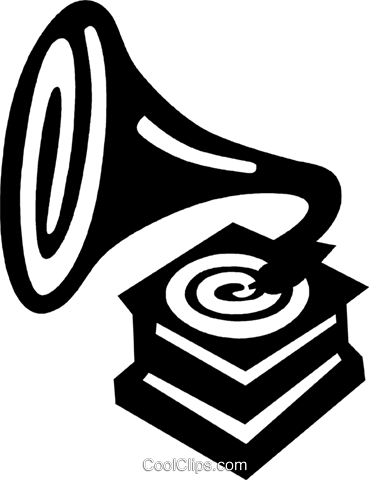 Phonograph Royalty Free Vector Clip Art Illustration - Emblem (369x480), Png Download
