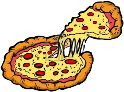 Cartoon Pizza - Pizza Clipart (500x396), Png Download