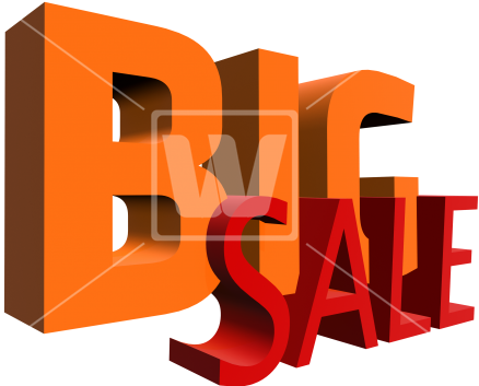 Big Sale 3d - Big 3d Text Png (550x366), Png Download