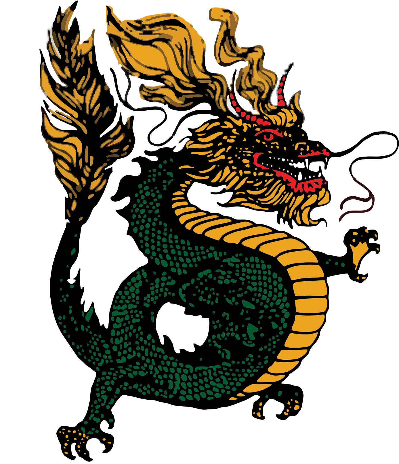 The Original Dsi Dragon Used In The Logo - Red Zodiac Dragon - Sky Blue - Medium (1466x1614), Png Download