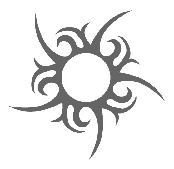 Outsider Gabber - Sun Tattoo With Om (600x600), Png Download
