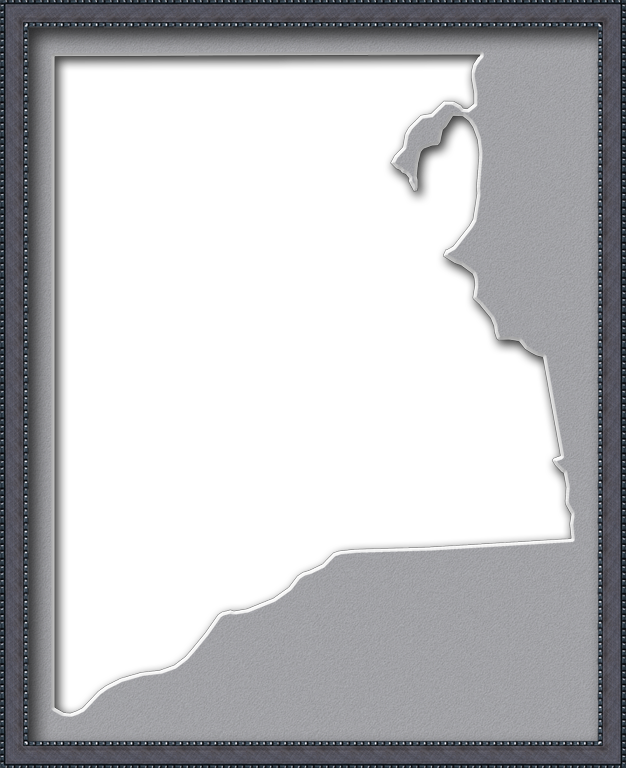 A Map Of Clay With A Museum Style Picture Frame In - Slope (626x768), Png Download