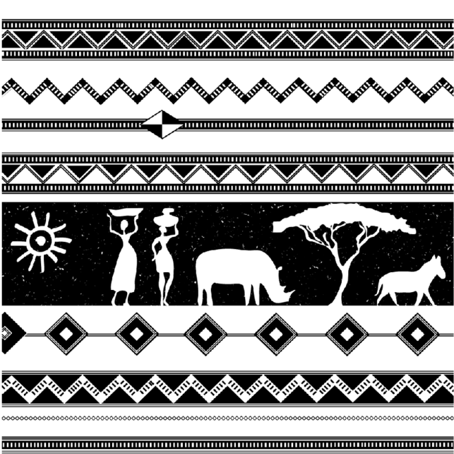 Black And White African Images Square Coaster - 20/20 (800x800), Png Download