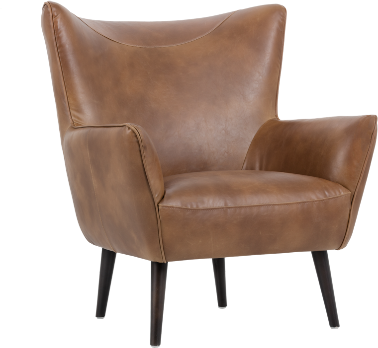 Tan Leather Accent Chair (1000x800), Png Download