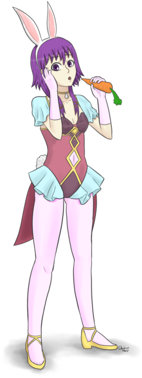 Here's A Bunny Lute I Drew A Couple Weeks Ago And Forgot - Cartoon (308x750), Png Download