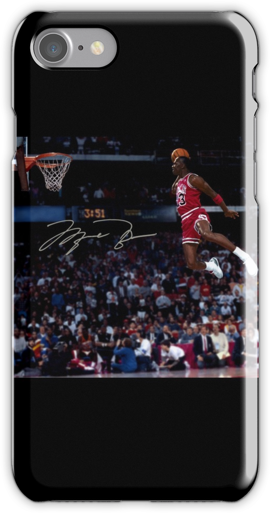 The Great Michael Jordan Iphone 7 Snap Case Michael - Michael Jordan Dunk (750x1000), Png Download