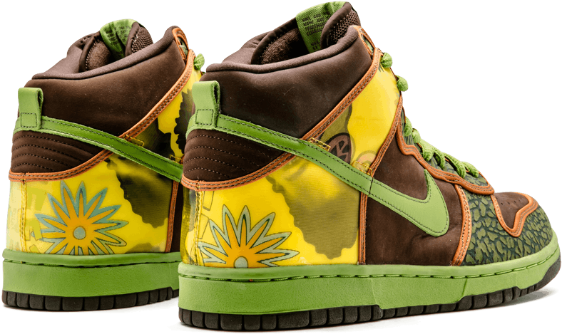 Nike Dunk High Baroque Brown - Cement (1000x600), Png Download