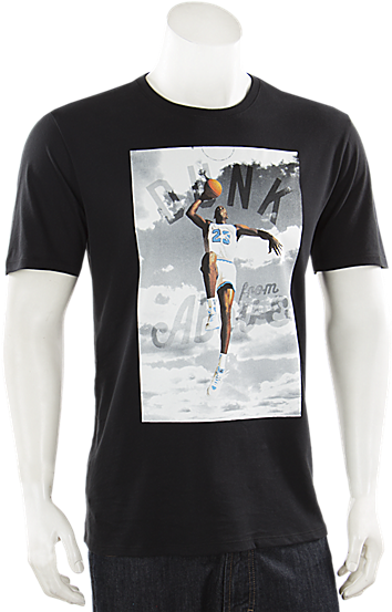 Jordan Dunk From Above T Shirt Black - Jordan Dunk From Above T-shirt Mens Style : 725006 (650x650), Png Download