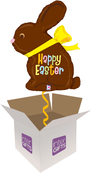 39″ Chocolate Easter Bunny - Balloons With 50th Birthday Purple (568x568), Png Download