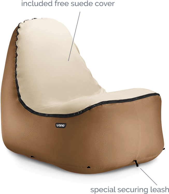 Trono Inflatable Chair Gold (840x840), Png Download