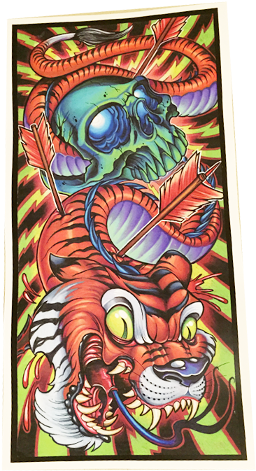 Tiger Snake (379x681), Png Download