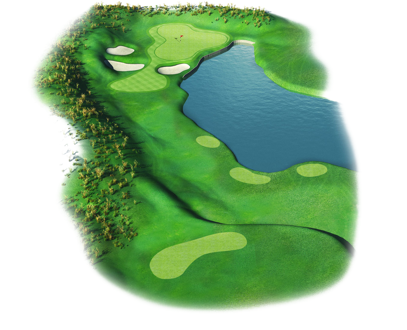 16 - Le Golf National Hole 16 (1344x1200), Png Download