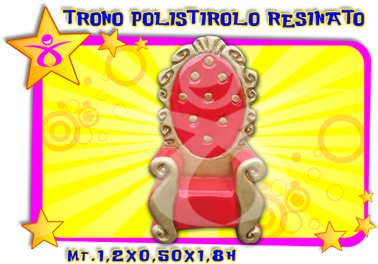 Trono In Polistirolo Resinato - Gonfiabili Del Pagliaccio (600x405), Png Download