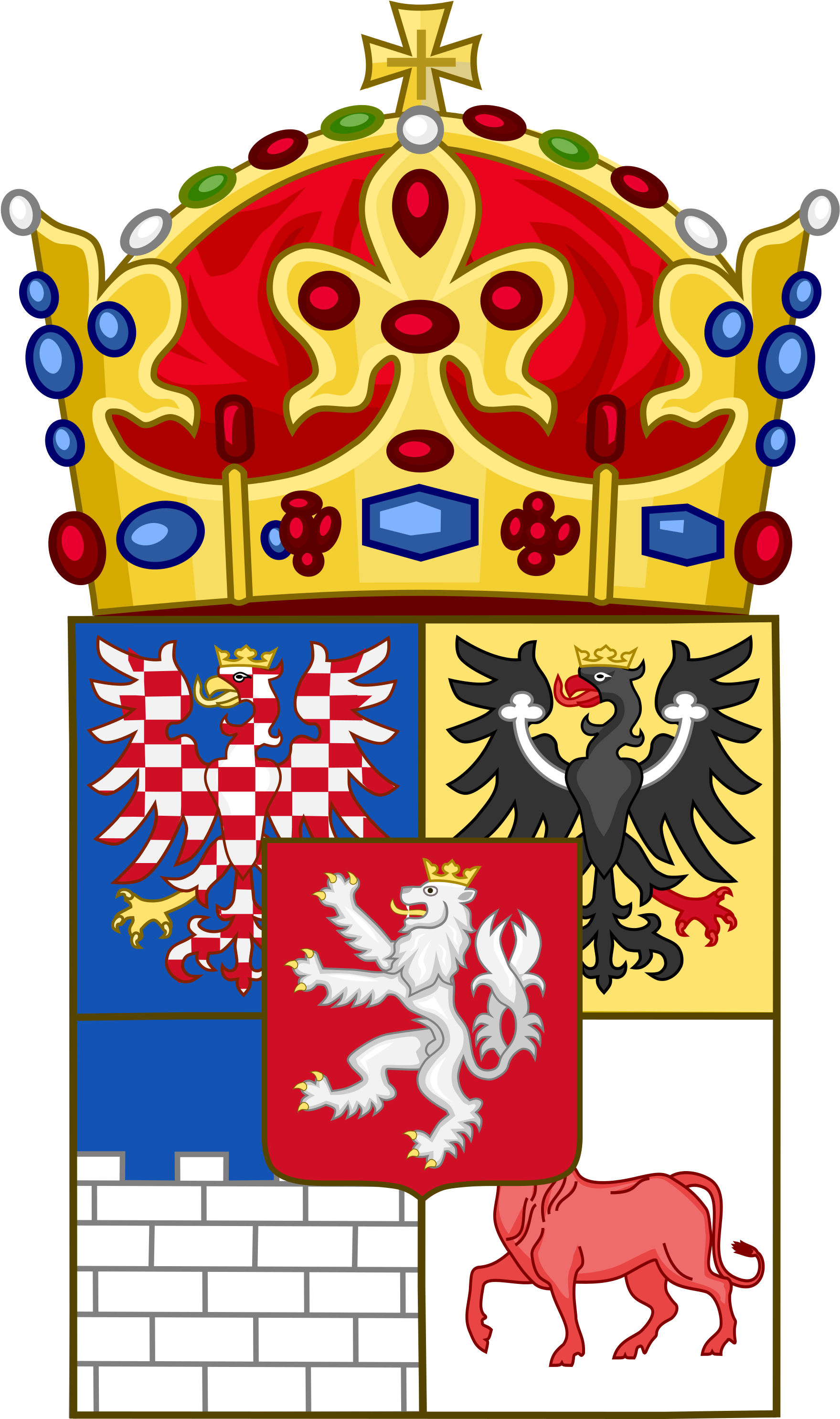 Open - Austria Hungary Czech Flag (2000x3091), Png Download