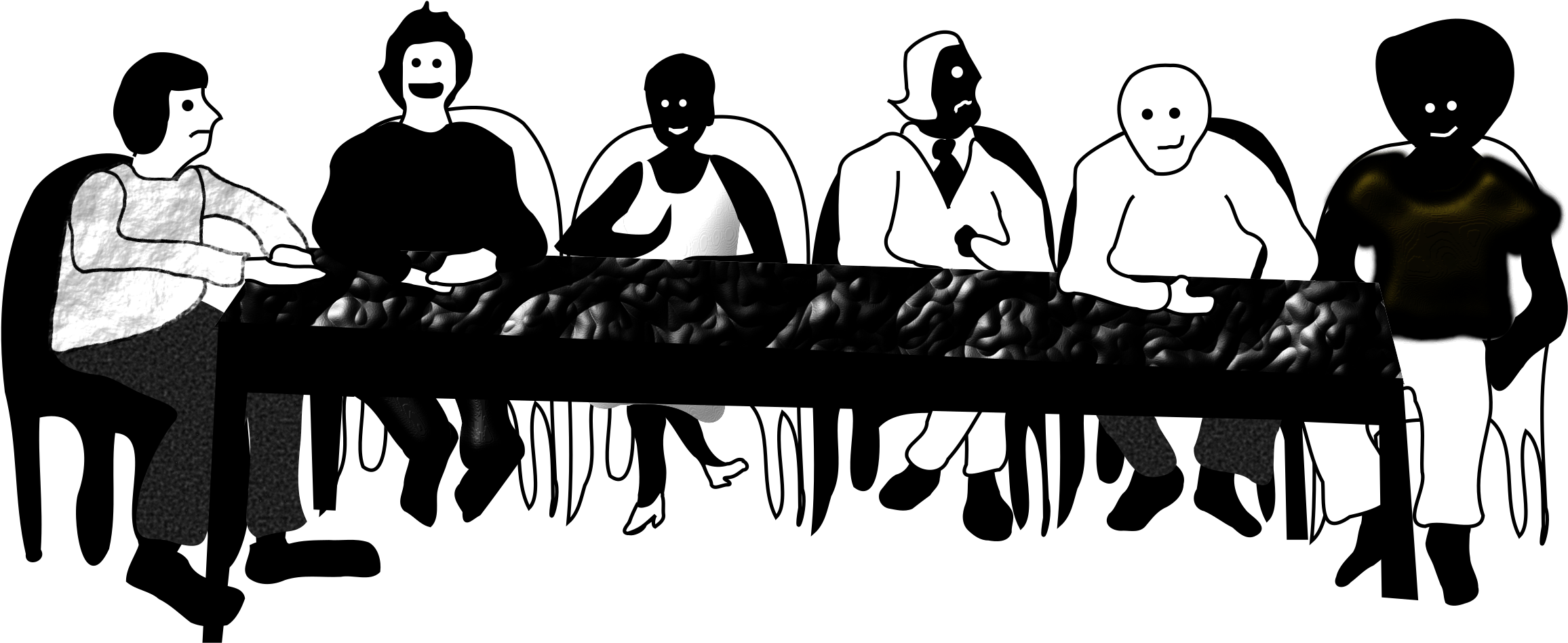 This Free Icons Png Design Of Meeting Table (2400x977), Png Download