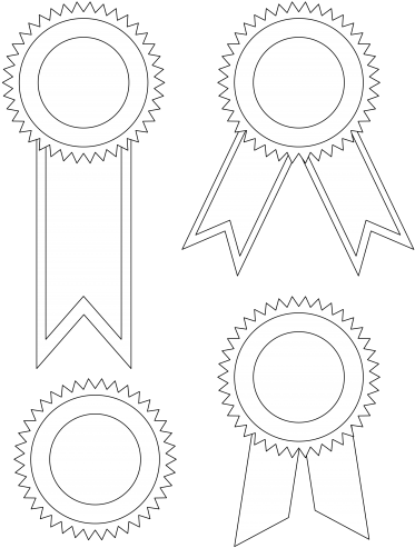 Award Ribbons Template Png Png Images - Printable Ribbon Bow Template (400x517), Png Download