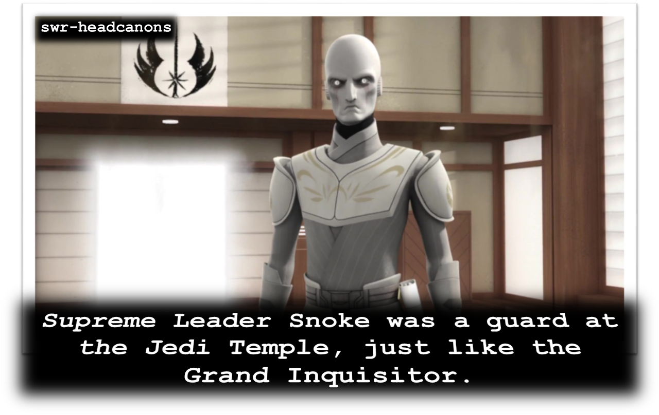 Supreme Leader Snoke Was A Guard At The Jedi Temple, - Jedi Temple Guard Snoke (1280x808), Png Download