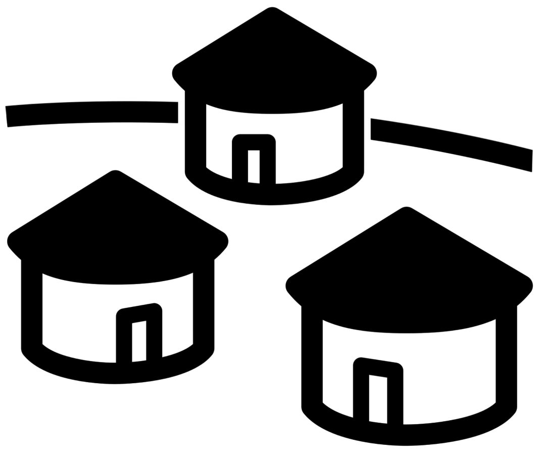 Find Your Tribe Where They Gather - Village Icon Png (1069x900), Png Download