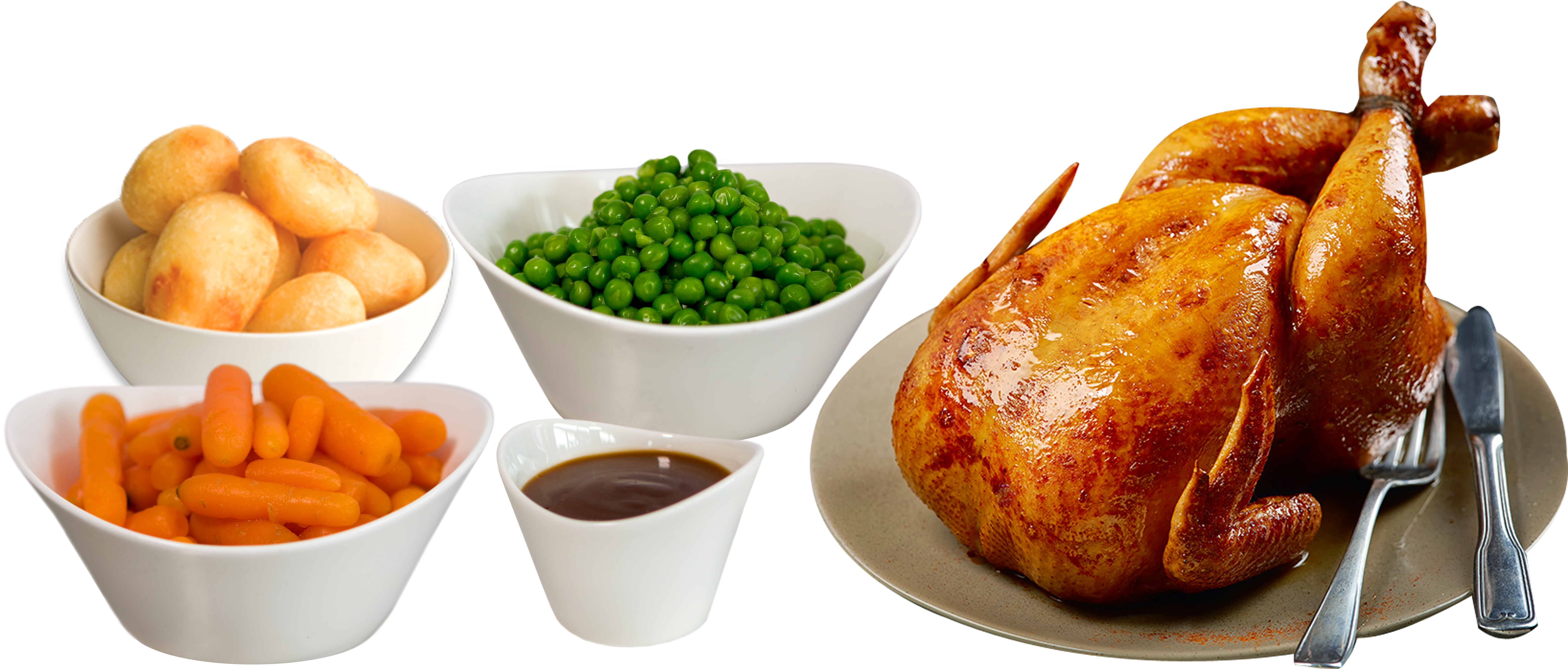 Roast Chicken Feast - Pollo A La Brasa Png Hd (7016x2926), Png Download