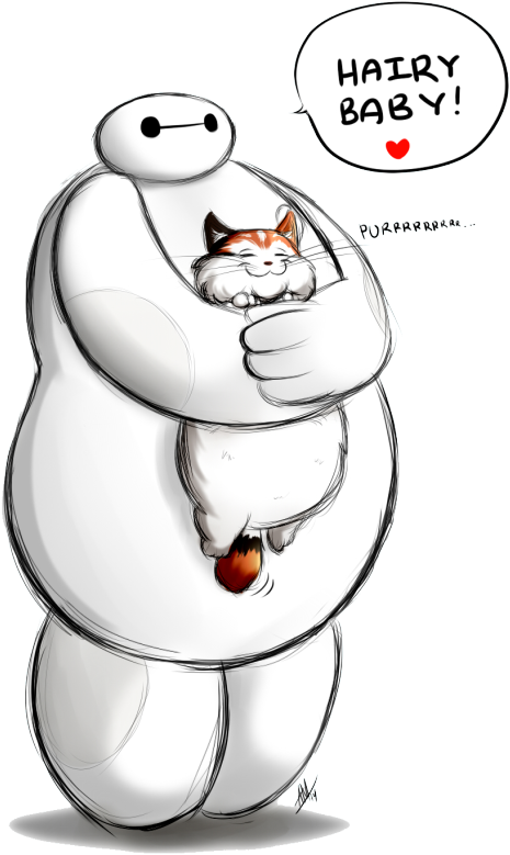 Baymax Bird Flightless Bird Penguin Snowman - Hairy Baby Baymax (558x804), Png Download