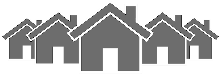 Picture - Group Of House In Png (965x340), Png Download