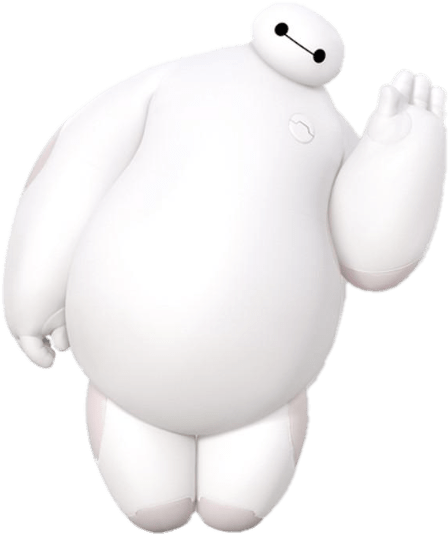 Big Hero 6 Baymax Waving - Big Hero 6 Wave (575x568), Png Download