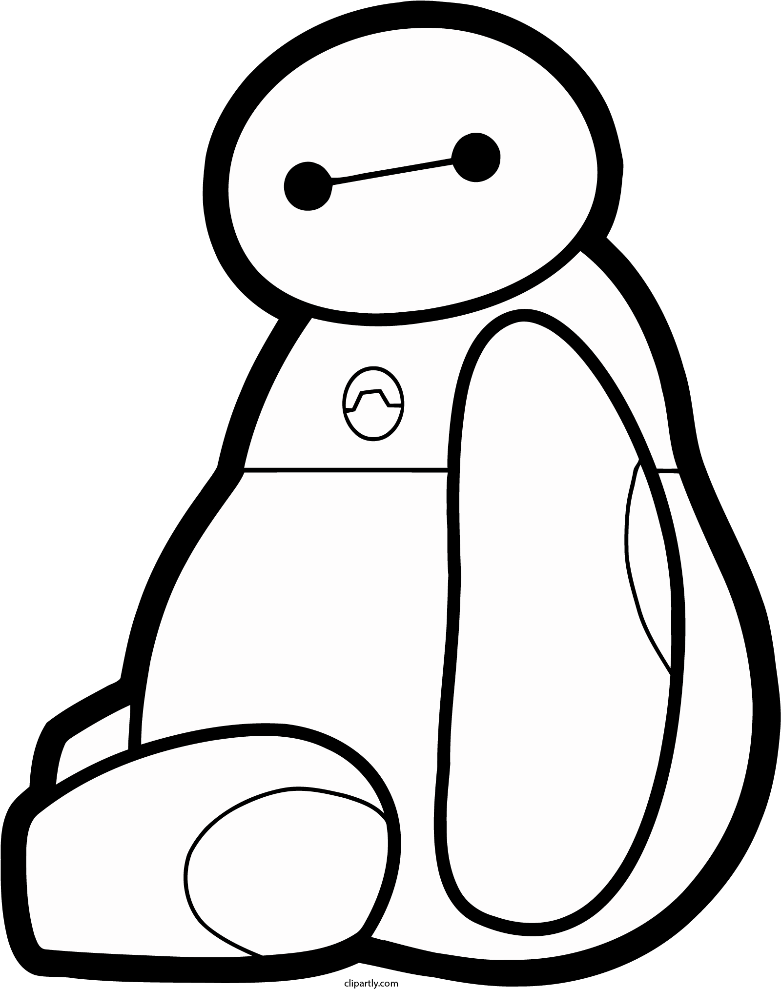 Baymax Stay Png Clipart - Baymax Sitting (1599x2052), Png Download