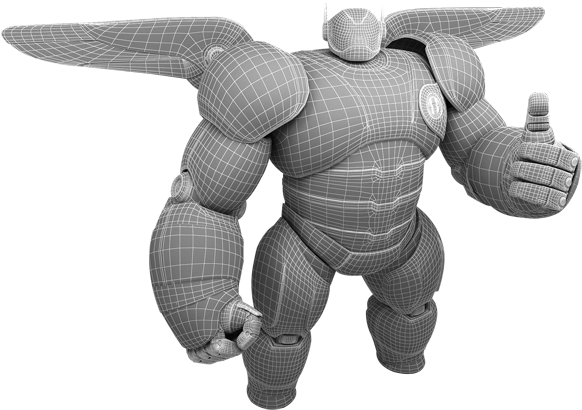 Donwload Baymax Inflate 3d Model Free - Baymax 3d Model (600x440), Png Download
