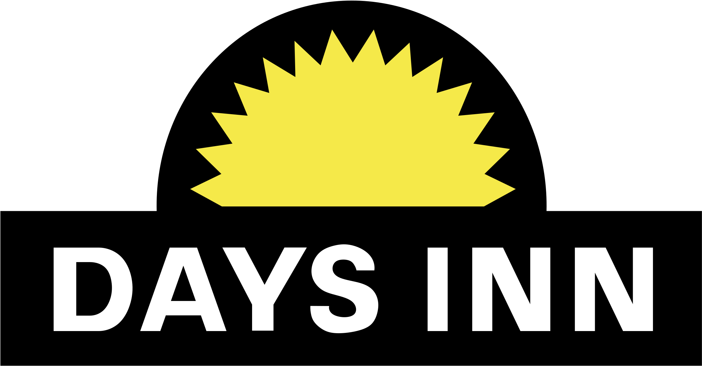 Days Inn Logo Png Transparent - Sun Moon Vector Svg (2400x2400), Png Download