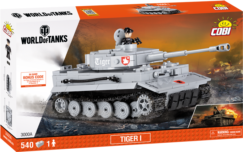 Cobi Small Army World Of Tanks 3000 Tiger I - World Of Tanks (845x546), Png Download