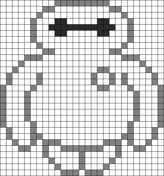 Baymax Perler Bead Pattern / Bead Sprite - Central City Brewing Co Ltd (568x610), Png Download