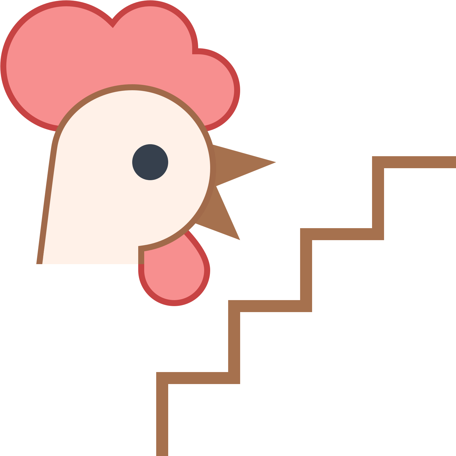 Chicken Ladder Icon - Icon (1600x1600), Png Download