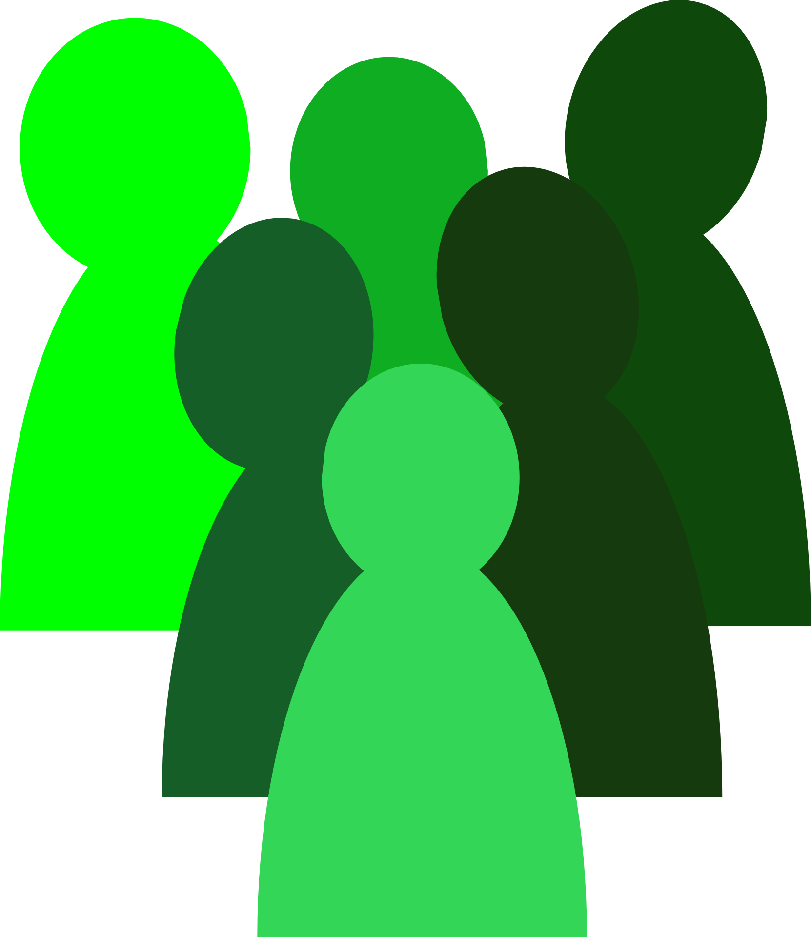 Green Crowd Icon Png - Small Crowd Clipart (516x596), Png Download
