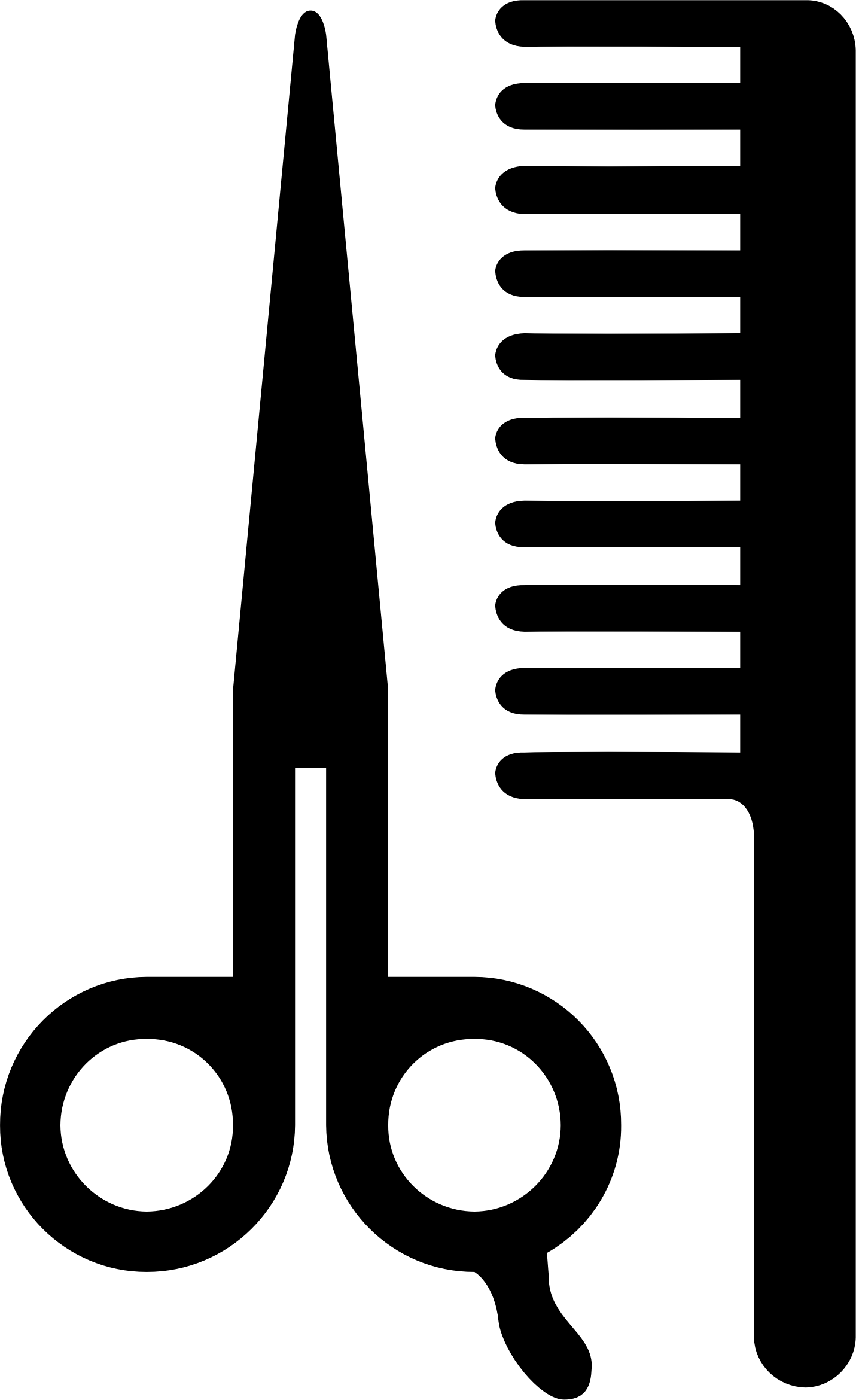 Vector Black And White Library Clipart Scissors Black - Beauty Salon Clip Art (1431x2340), Png Download