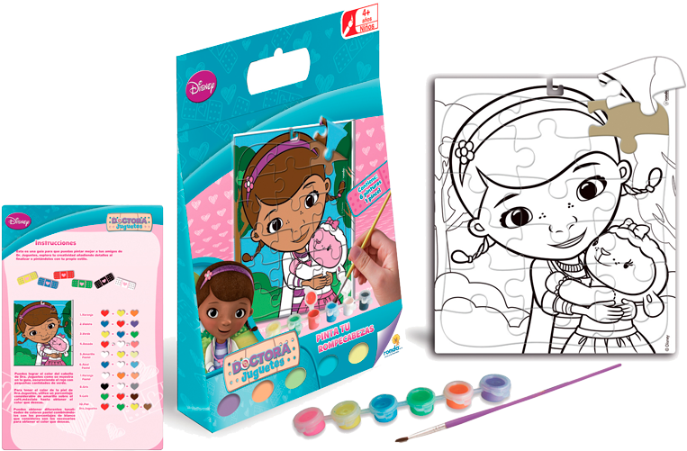 Pinta Tu Rompecabezas Doctora Juguetes - 6piece Doc Mcstuffins Balloons Multicolored (829x543), Png Download