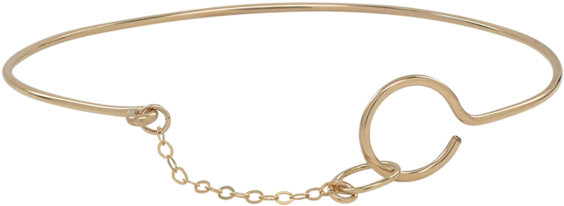 Double Circle Chain Bracelet - Bangle (1024x1024), Png Download