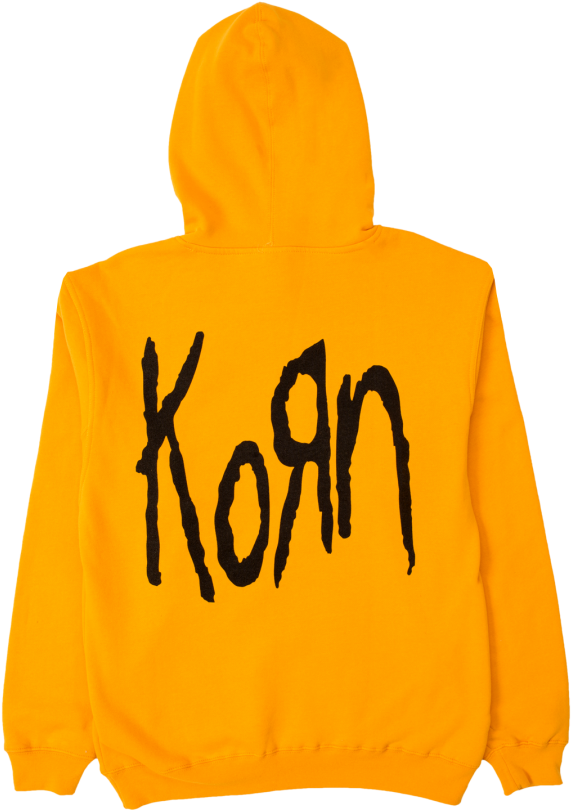 Korn Yellow Hoodie Back - Rare Korn Items For Sale (844x844), Png Download