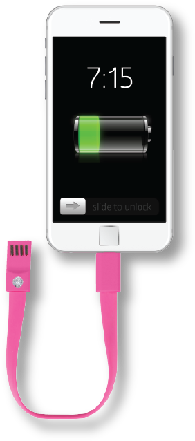 Fashionit Charging Cable Bracelet Iphone Blue (344x684), Png Download