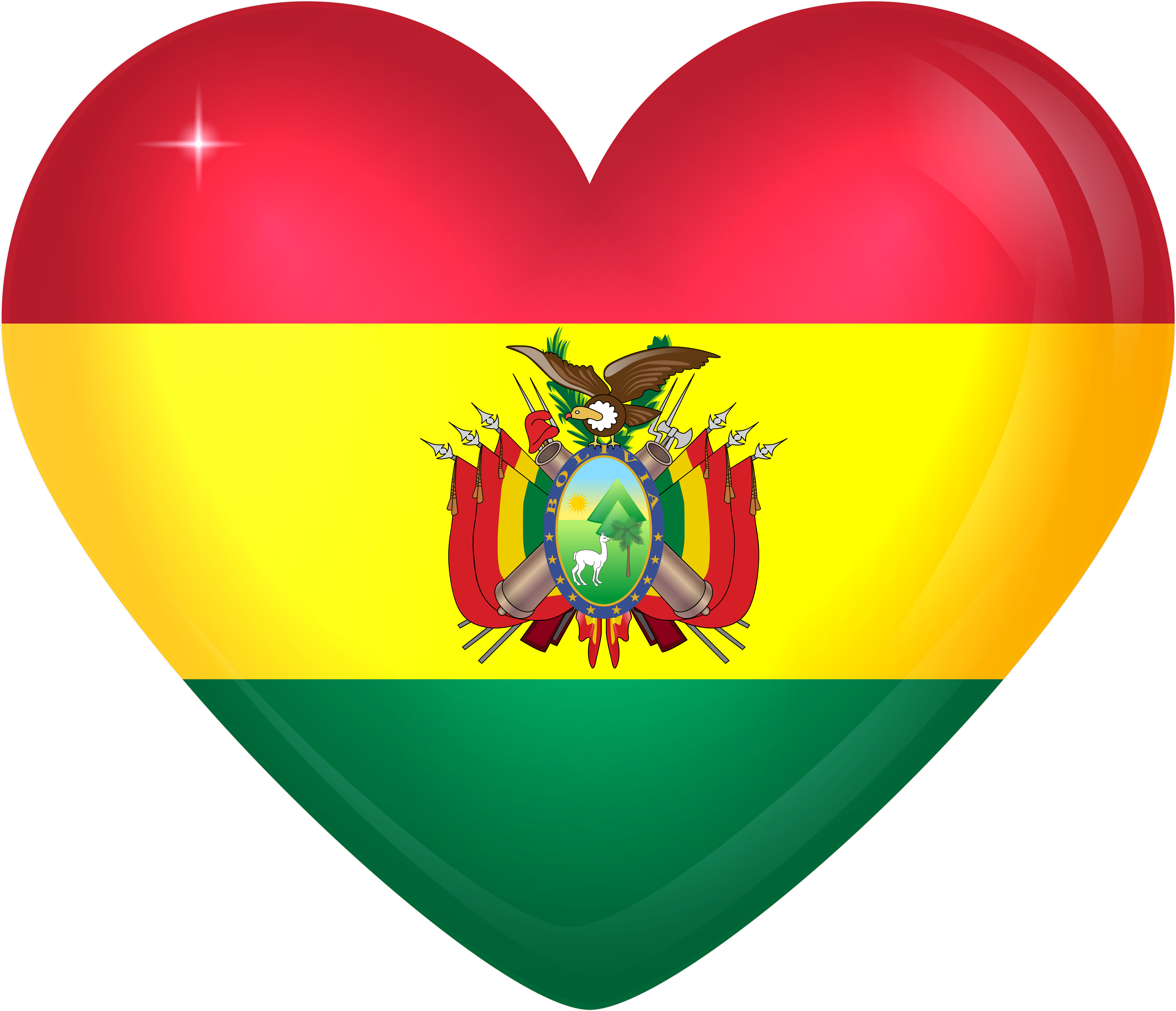 Bolivia Coat Of Arms Designs Ornament (round) (6000x5173), Png Download